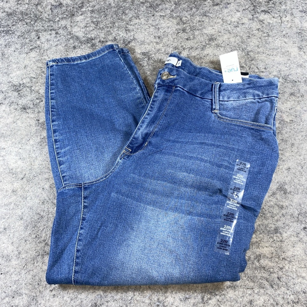 NWT Rue 21 Jeans Women's 22 Blue Medium Wash Curvy High Rise Ultimate Stretch